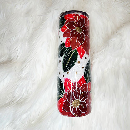 20 oz. Poinsettia Christmas Tumbler