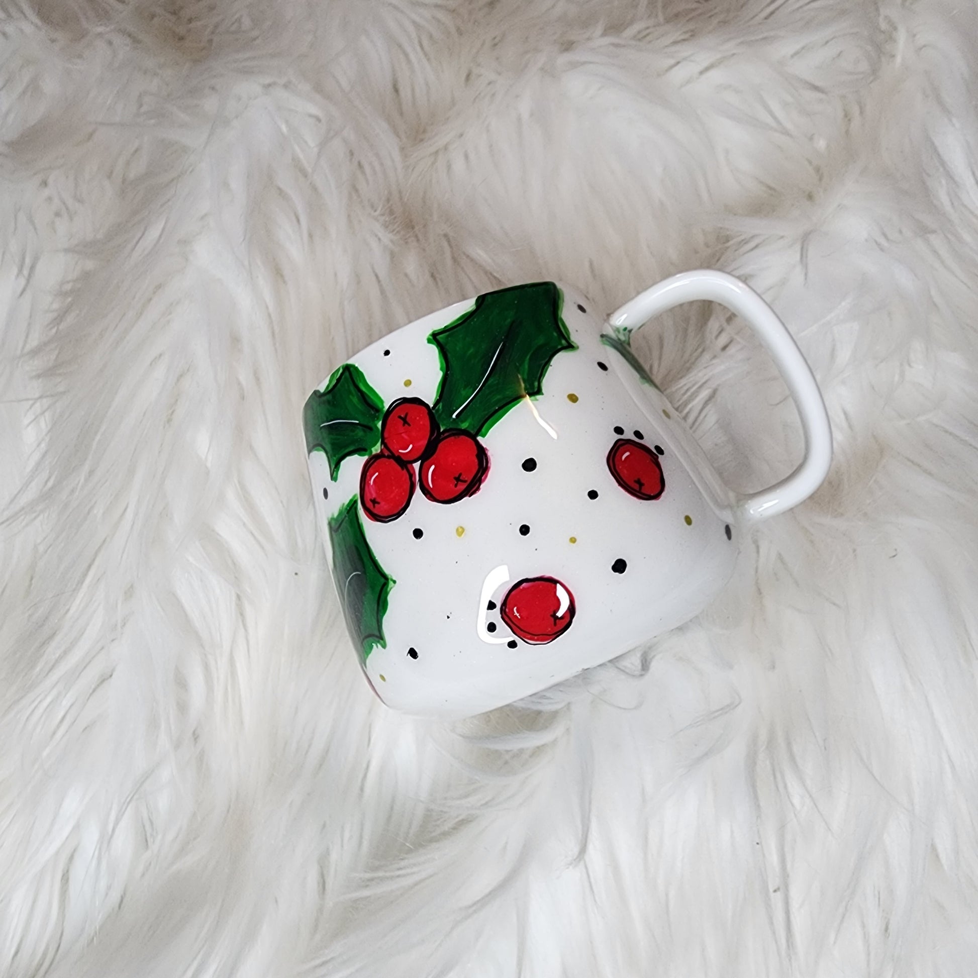 Festival Holly Christmas Mug