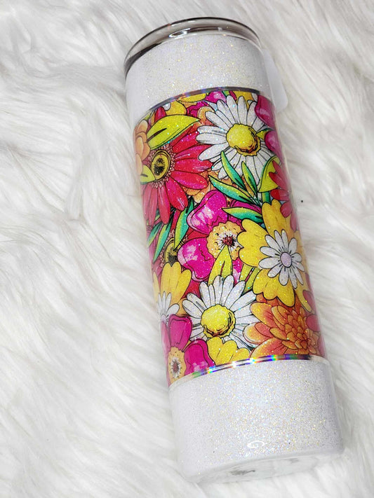 20 oz. Skinny Floral Tumbler