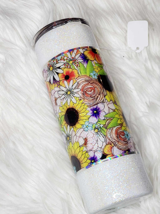 20 oz. Skinny Floral Tumbler