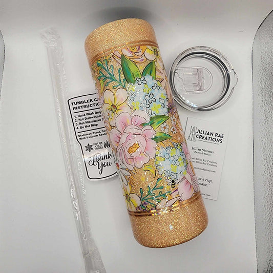 20 oz. Springtime Floral Tumbler